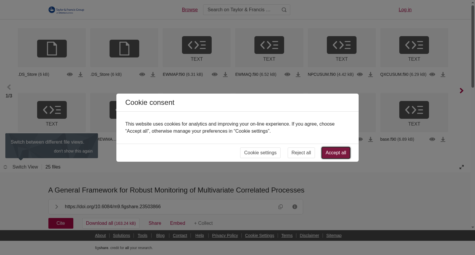 A General Framework for Robust Monitoring of Multivariate Correlated Processes 数据集图片