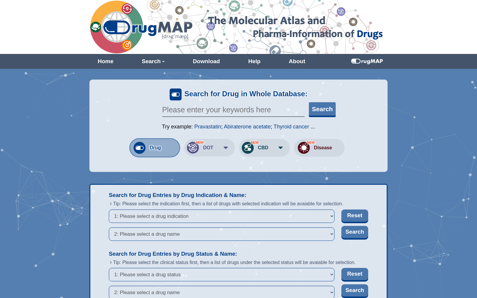 DrugMAP: molecular atlas and pharma-information of all drugs 数据集图片