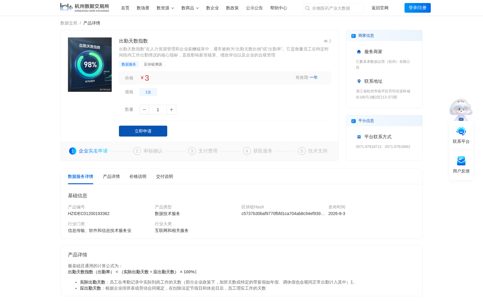 出勤天数指数 数据集图片