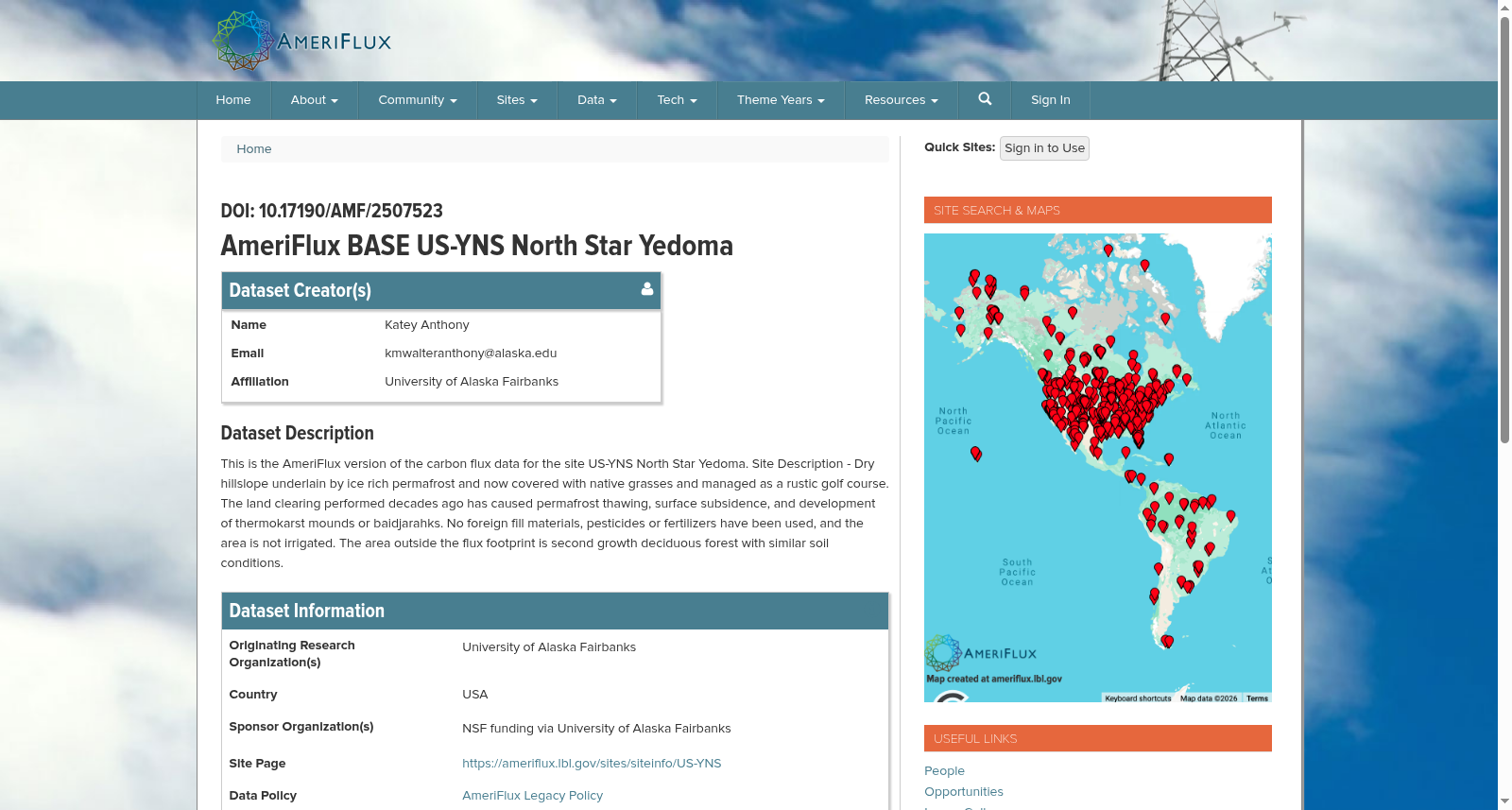 AmeriFlux US-YNS North Star Yedoma 数据集图片