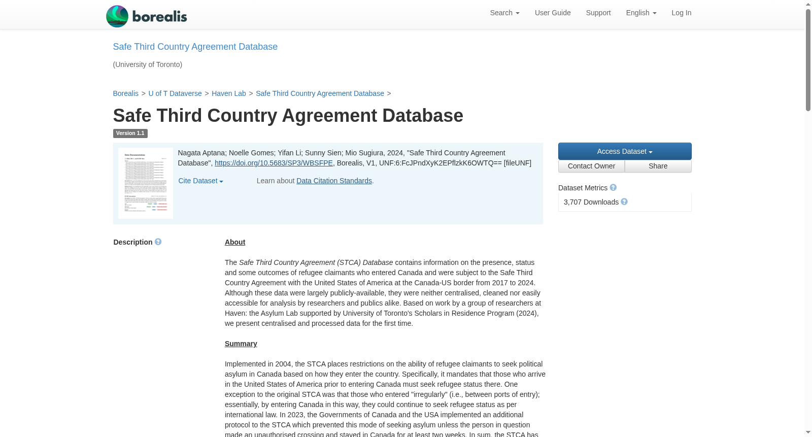 Safe Third Country Agreement Database 数据集图片