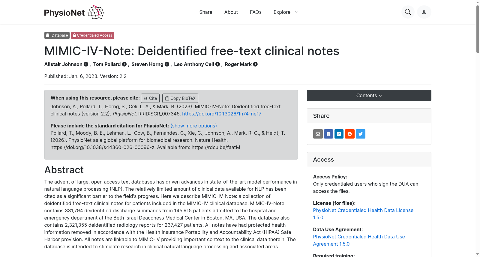 MIMIC-IV-Note: Deidentified free-text clinical notes 数据集图片