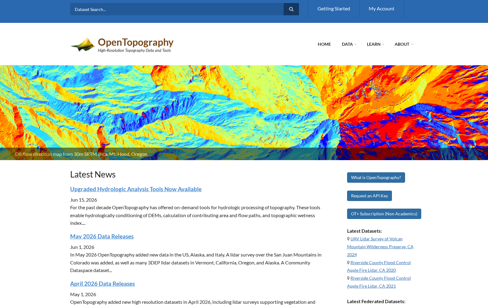 OpenTopography 数据集图片