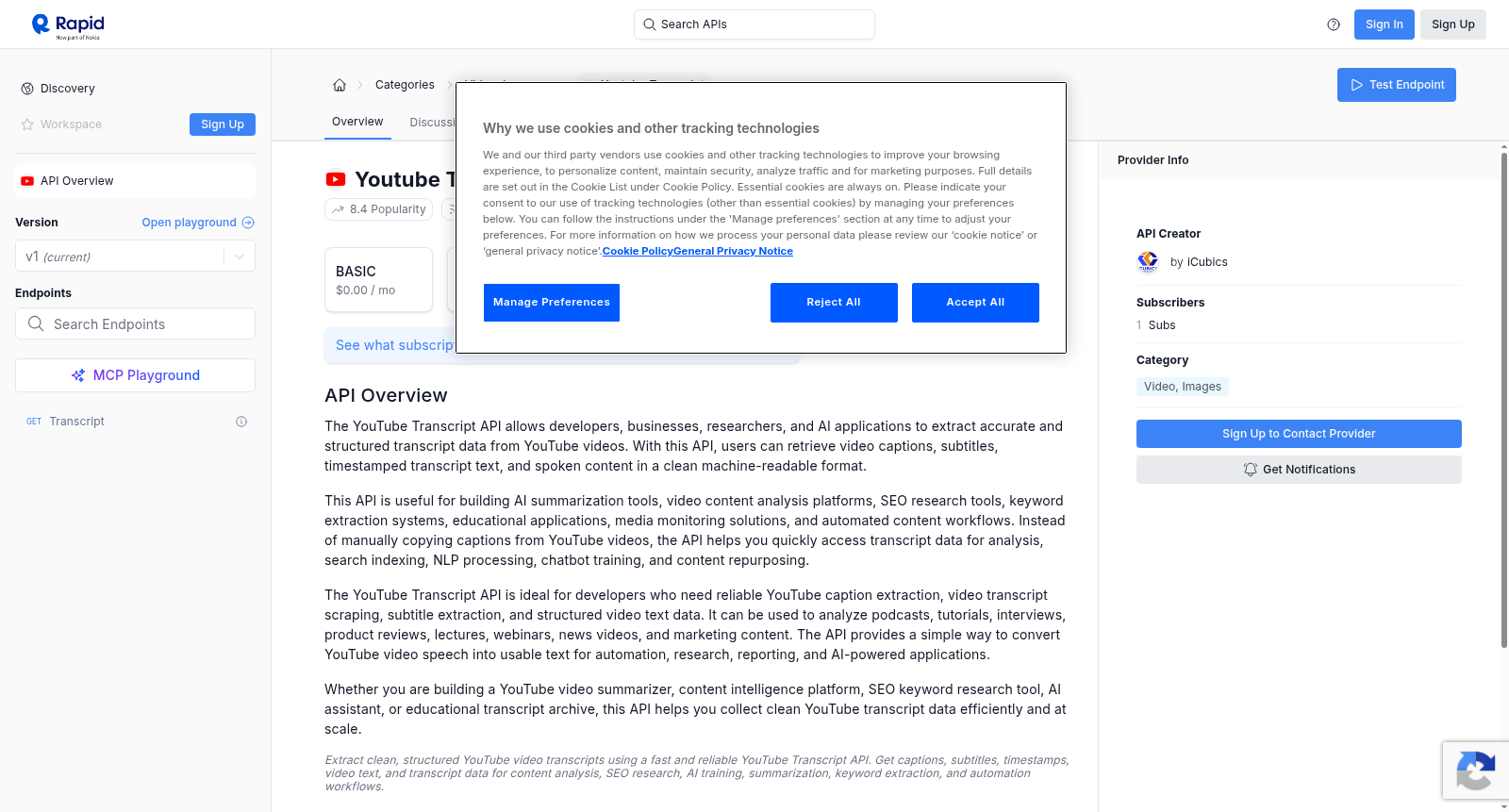 Youtube Transcript 数据集图片