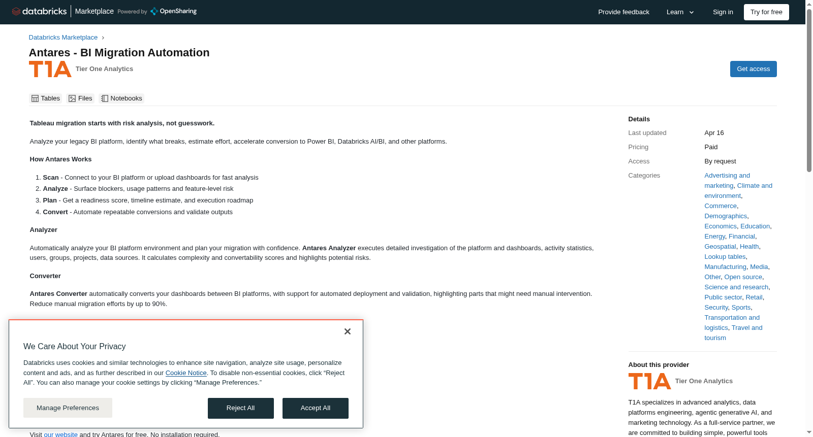 Antares - BI Migration Automation 数据集图片