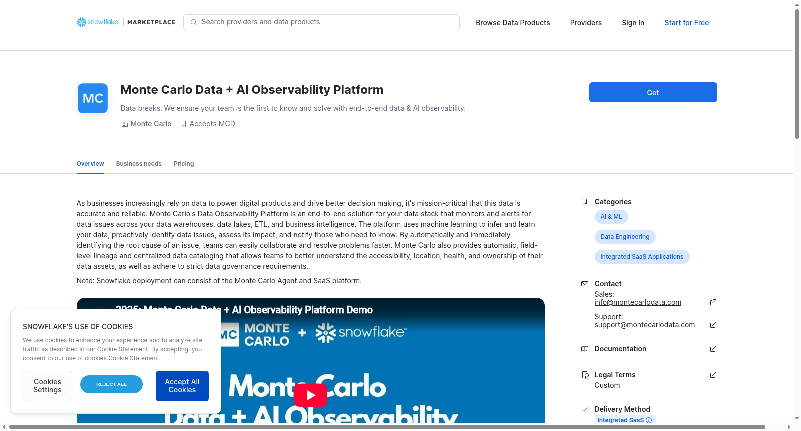 Monte Carlo Data + AI Observability Platform 数据集图片