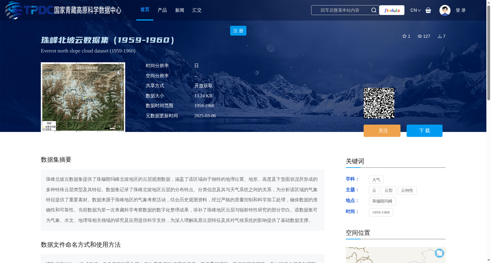 珠峰北坡云数据集(1959-1960) 数据集图片