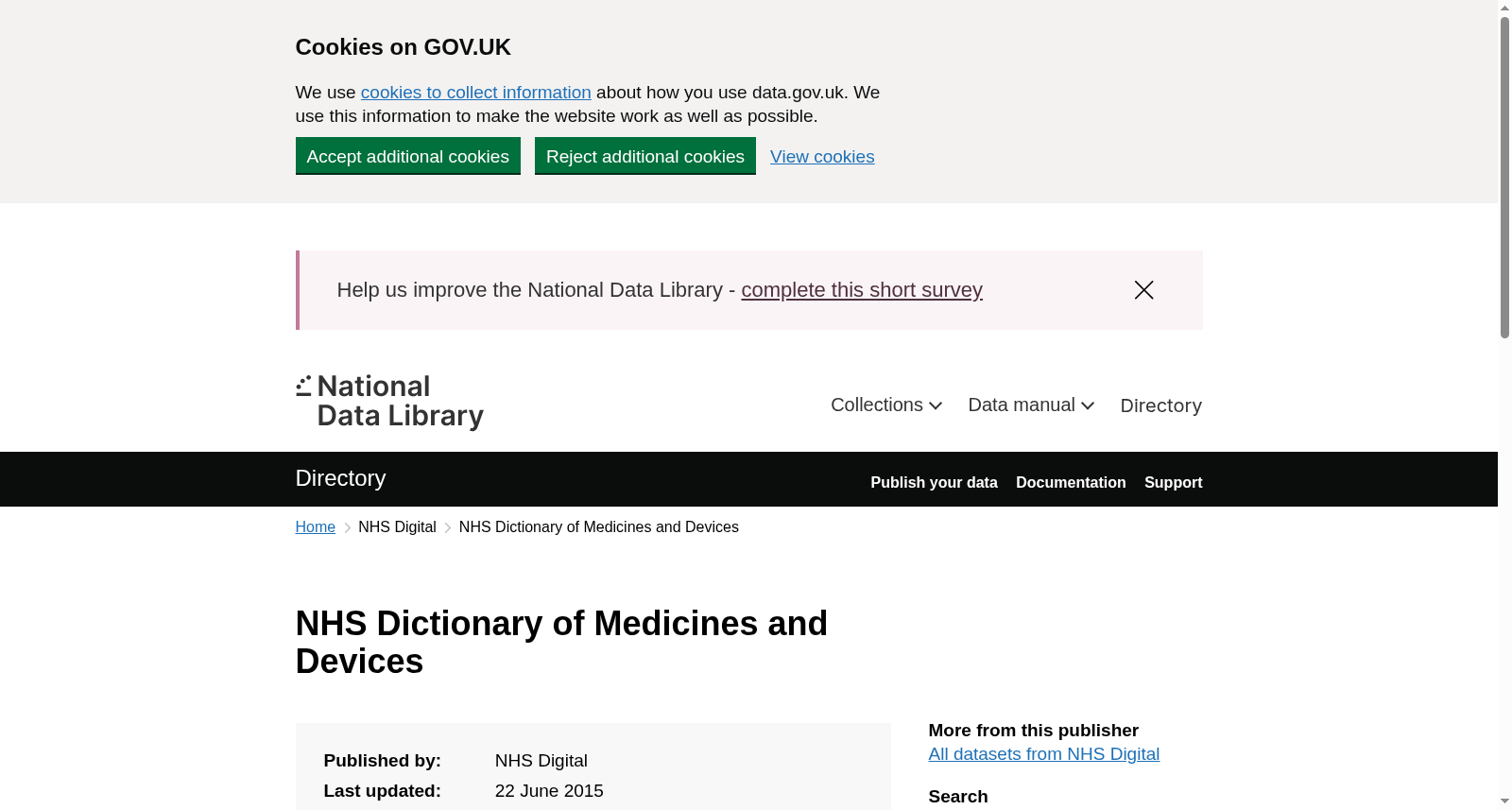 NHS Dictionary of Medicines and Devices 数据集图片