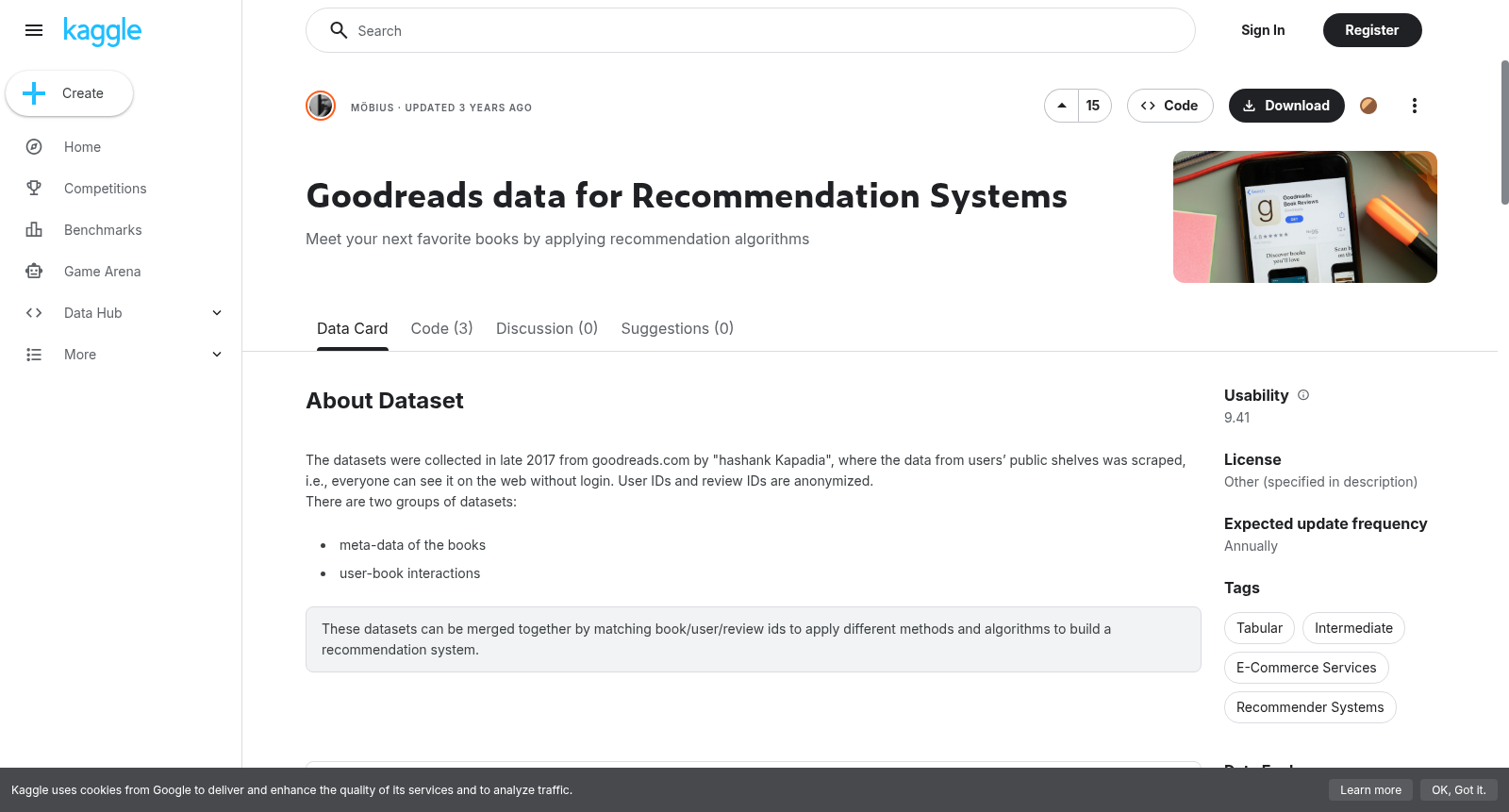 Goodreads data for Recommendation Systems 数据集图片