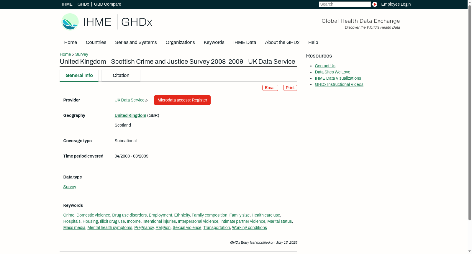 United Kingdom - Scottish Crime and Justice Survey 2008-2009 - UK Data Service 数据集图片