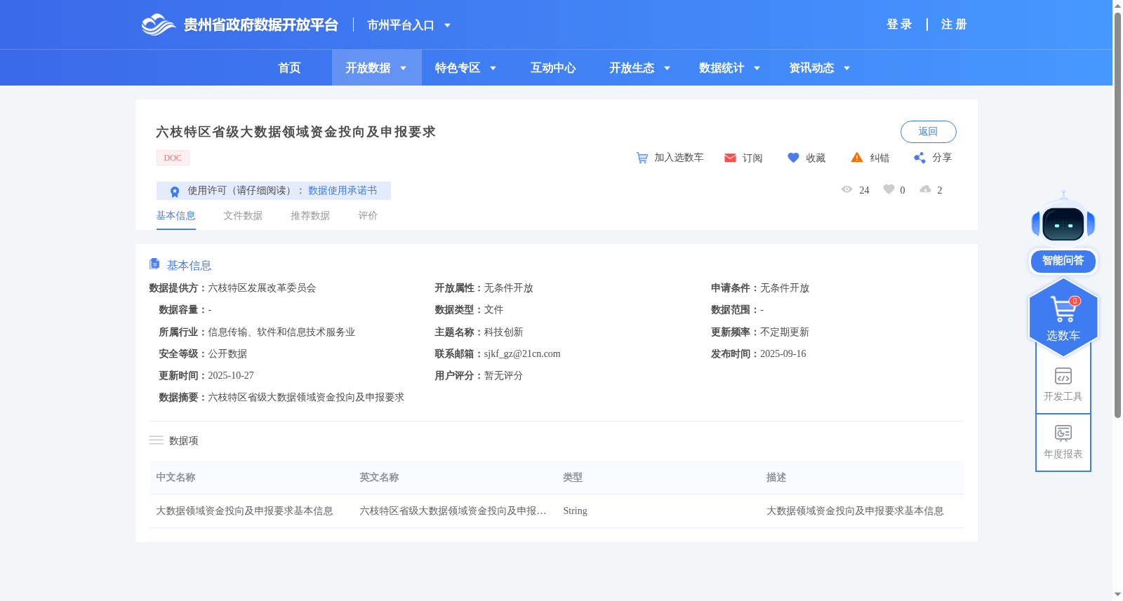 六枝特区省级大数据领域资金投向及申报要求 数据集图片