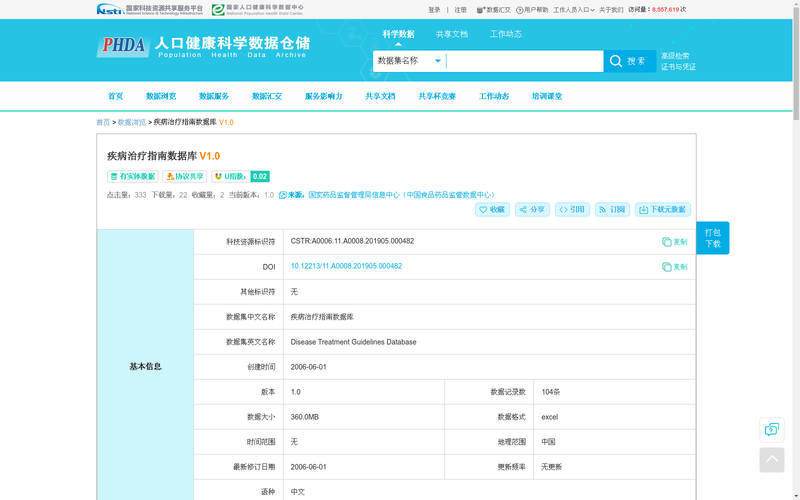 疾病治疗指南数据库 数据集图片