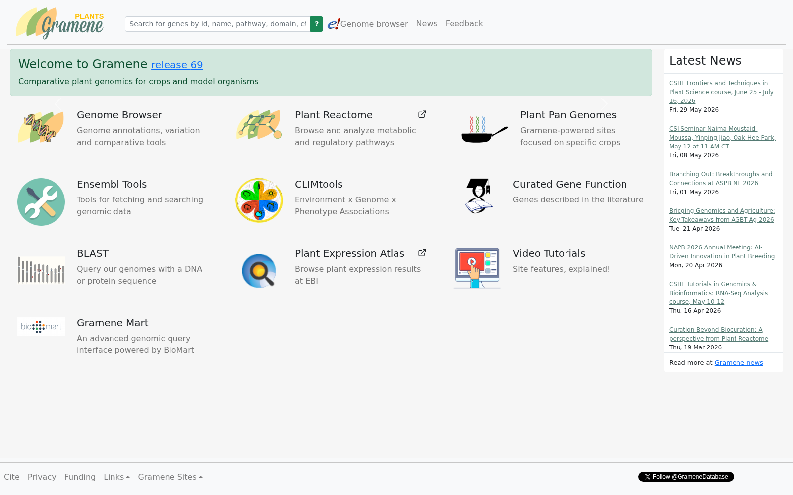Gramene: A curated, open-source, integrated data resource for comparative functional genomics in plants 数据集图片
