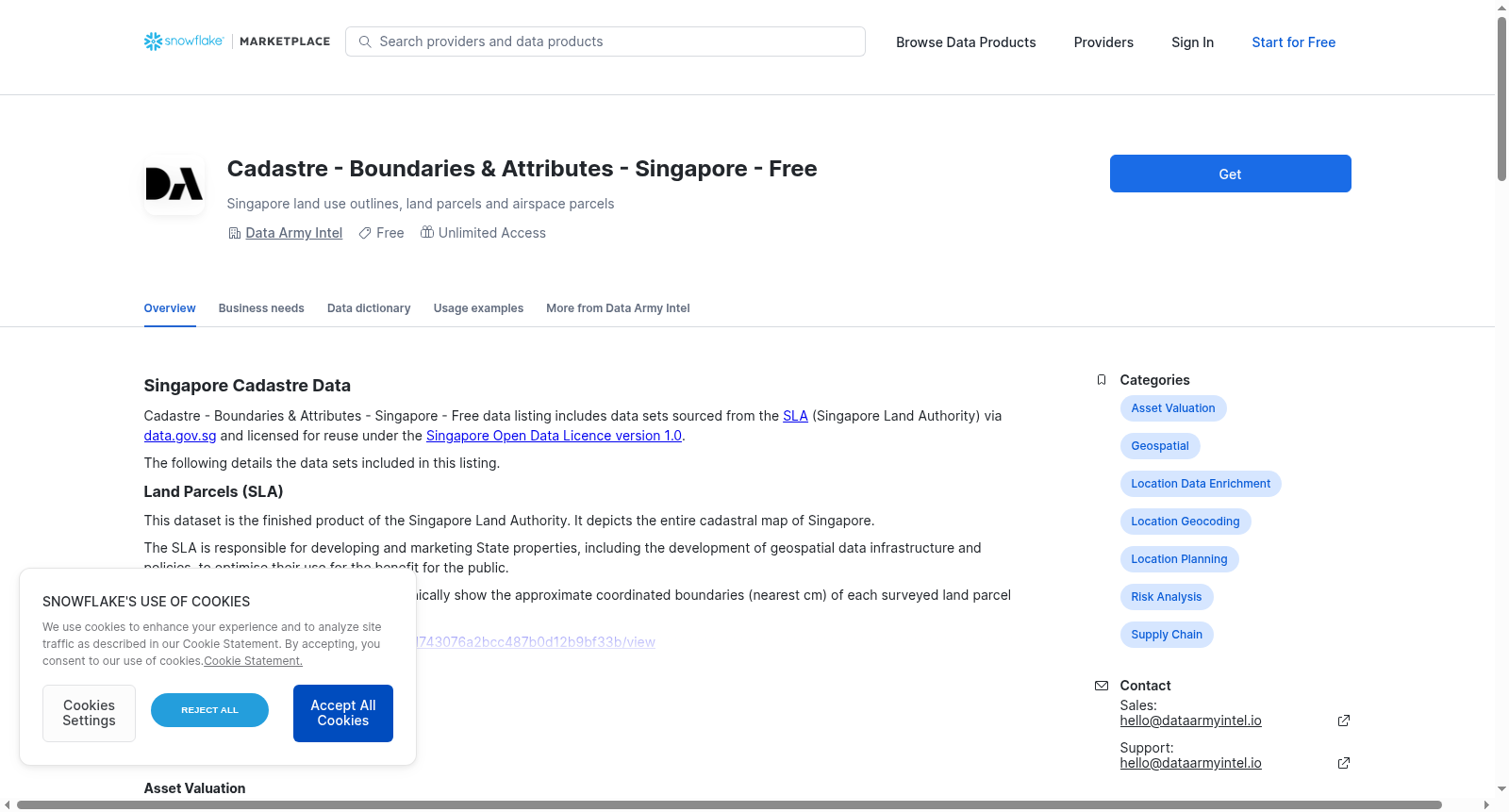 Cadastre - Boundaries & Attributes - Singapore - Free 数据集图片