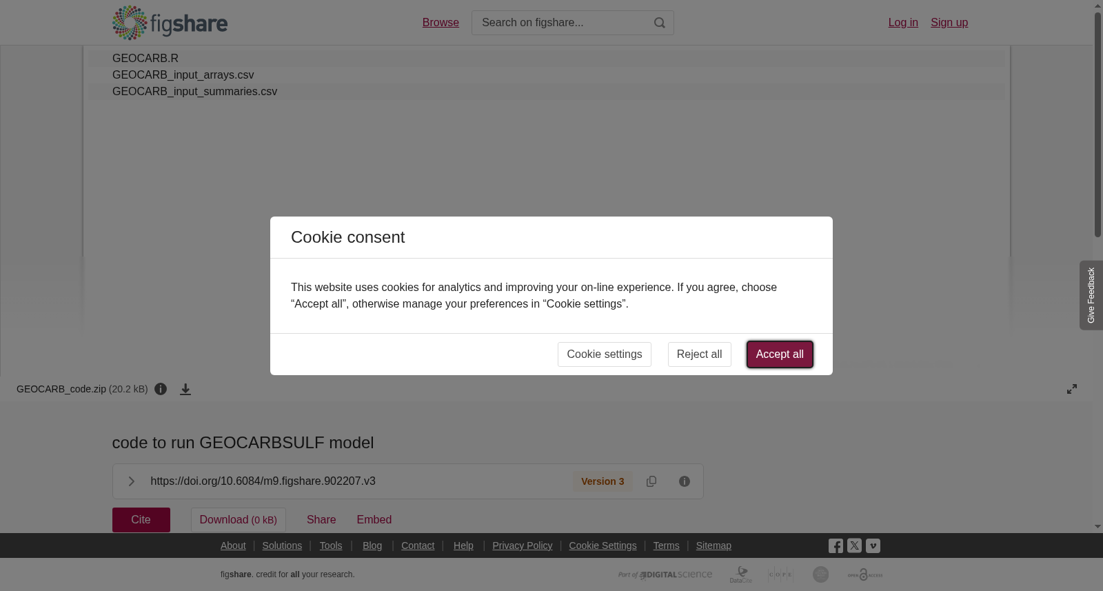 code to run GEOCARBSULF model 数据集图片