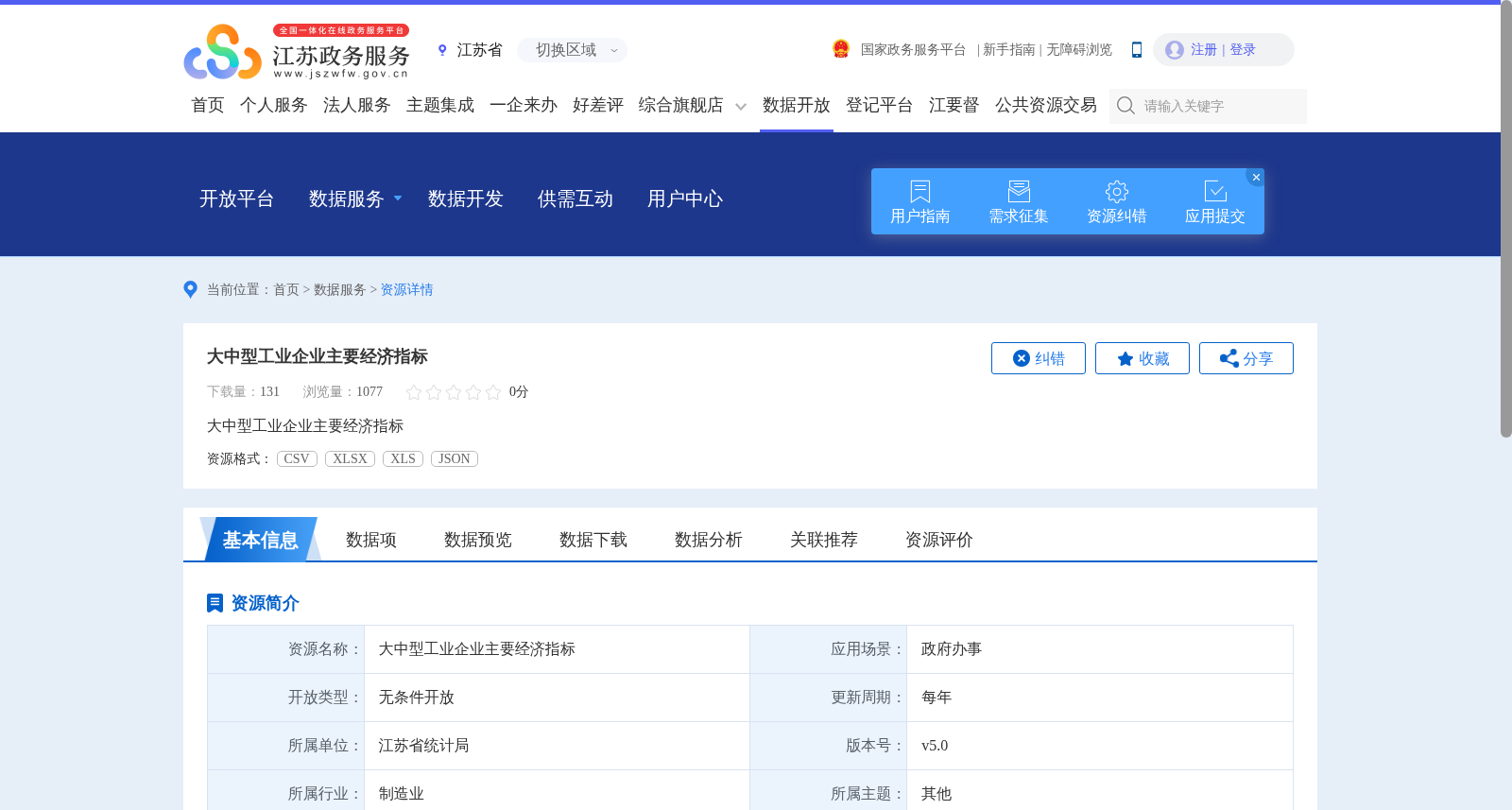 大中型工业企业主要经济指标 数据集图片