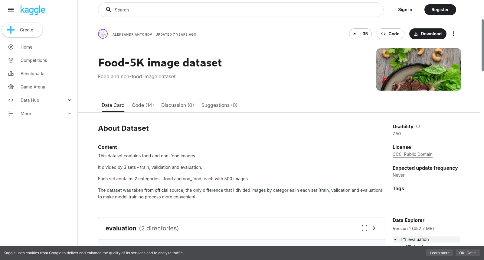 Food-5K image dataset 数据集图片