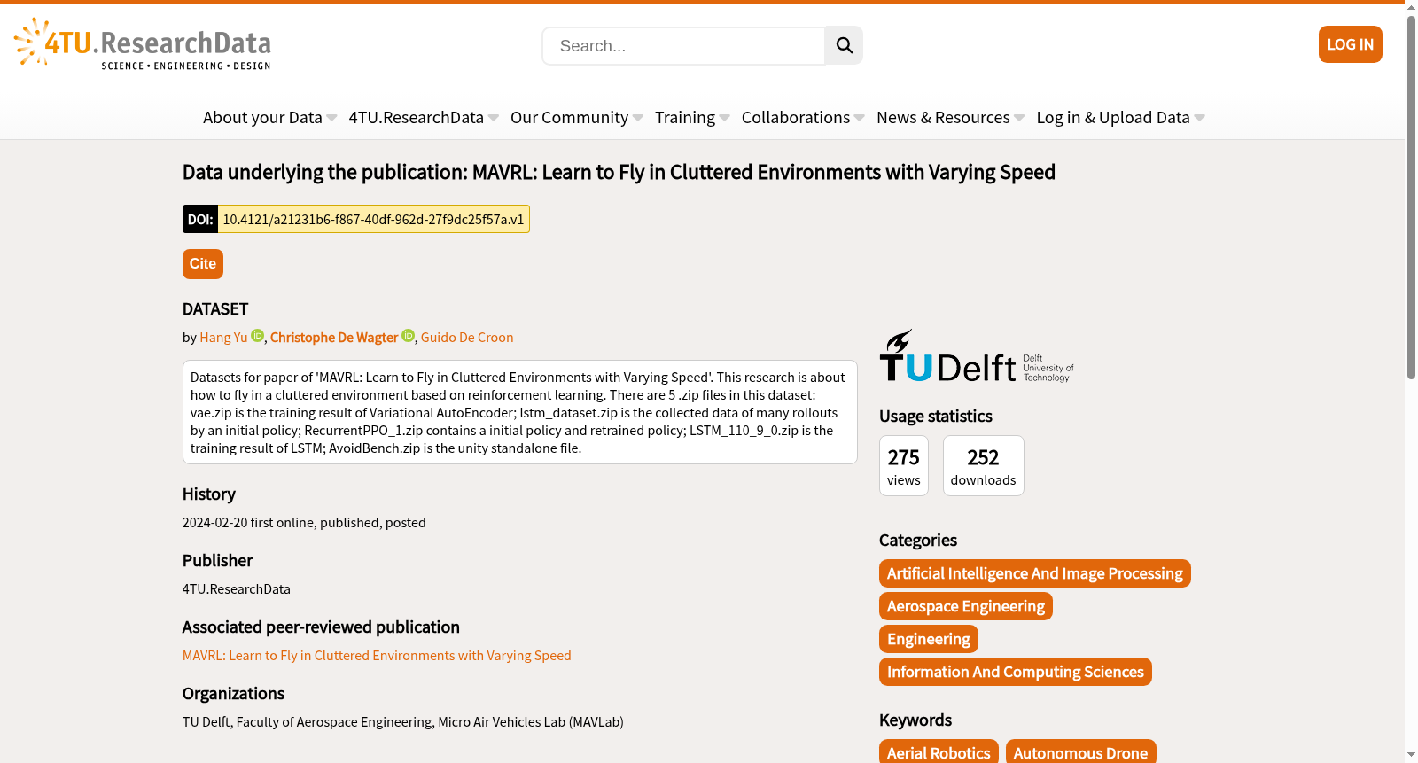 Data underlying the publication: MAVRL: Learn to Fly in Cluttered Environments with Varying Speed 数据集图片