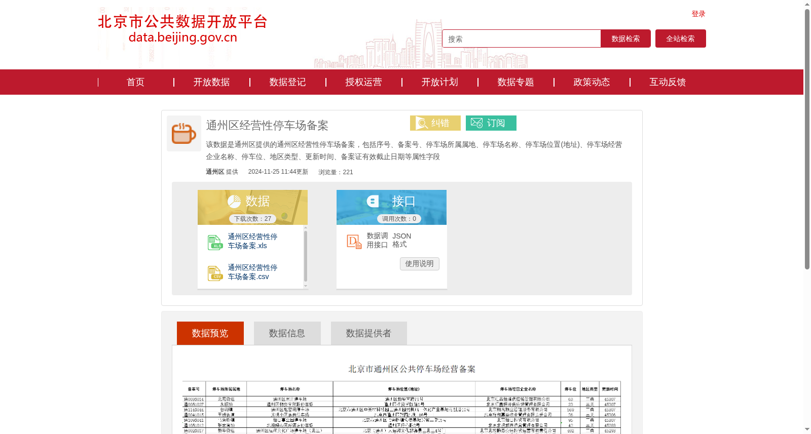 通州区经营性停车场备案 数据集图片