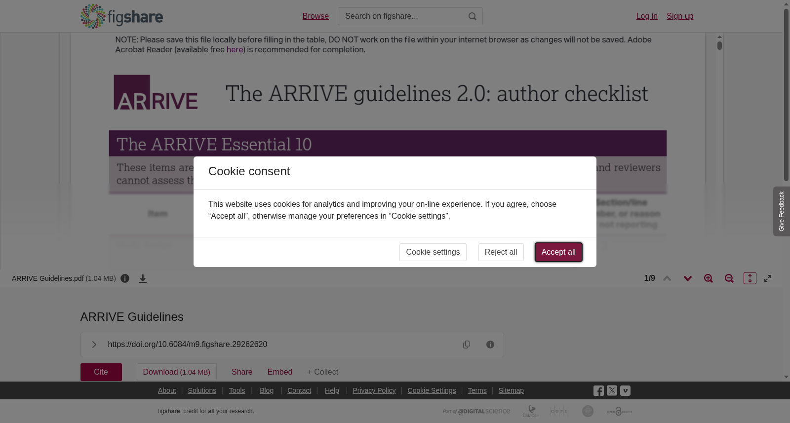 ARRIVE Guidelines 数据集图片