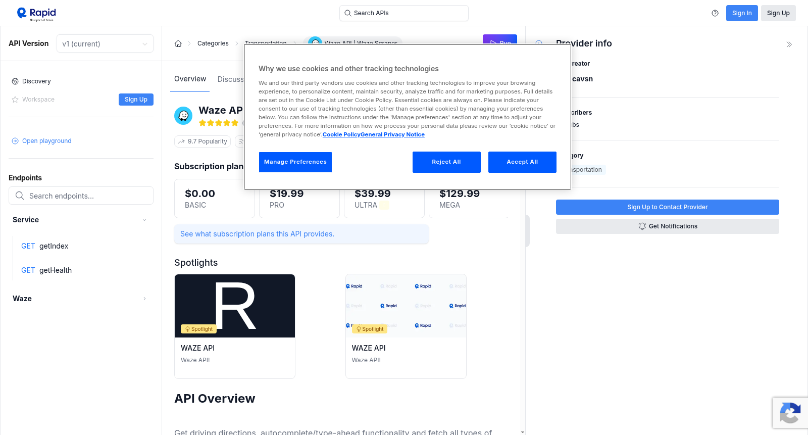 Waze API | Waze Scraper 数据集图片