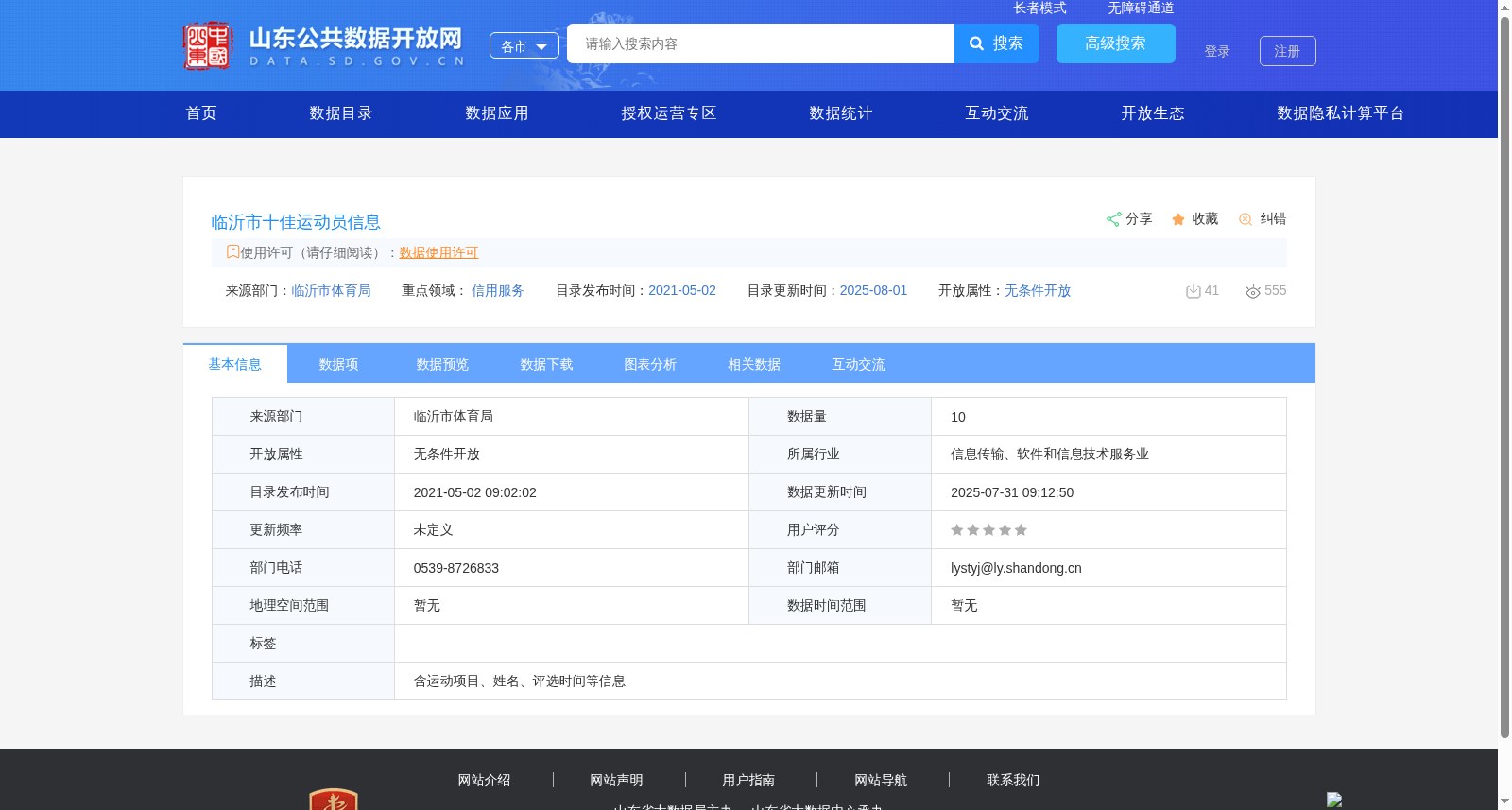 临沂市十佳运动员信息 数据集图片