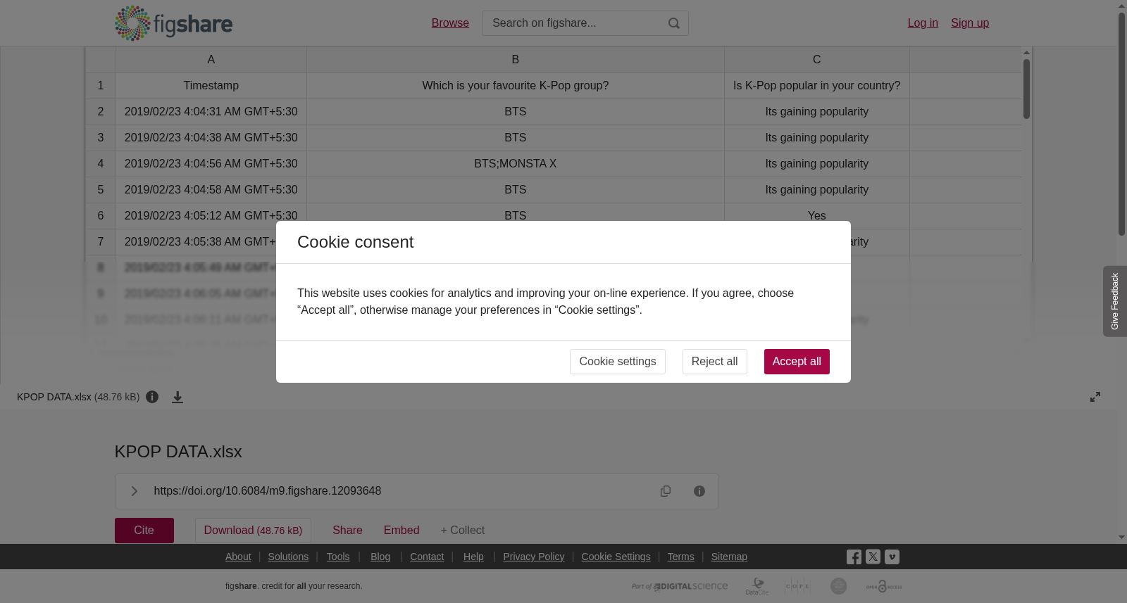 KPOP DATA.xlsx 数据集图片