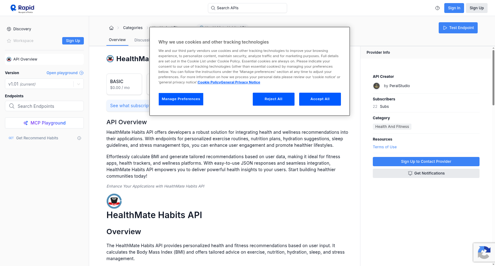 HealthMate Habits API 数据集图片