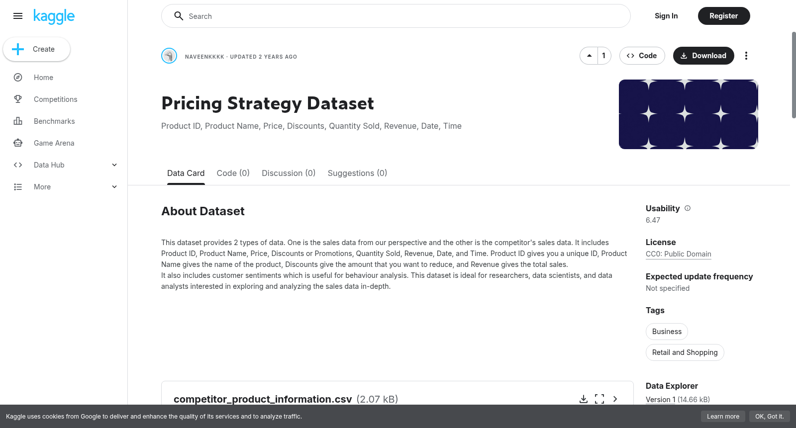 Pricing Strategy Dataset 数据集图片