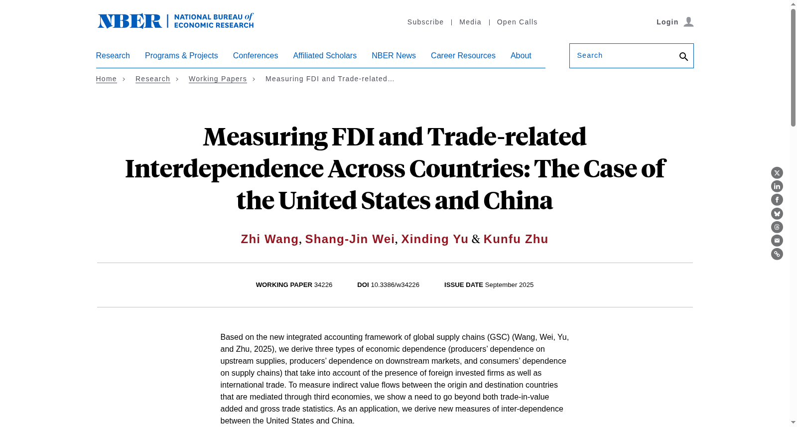 Measuring FDI and Trade-related Interdependence Across Countries: The Case of the United States and China 数据集图片