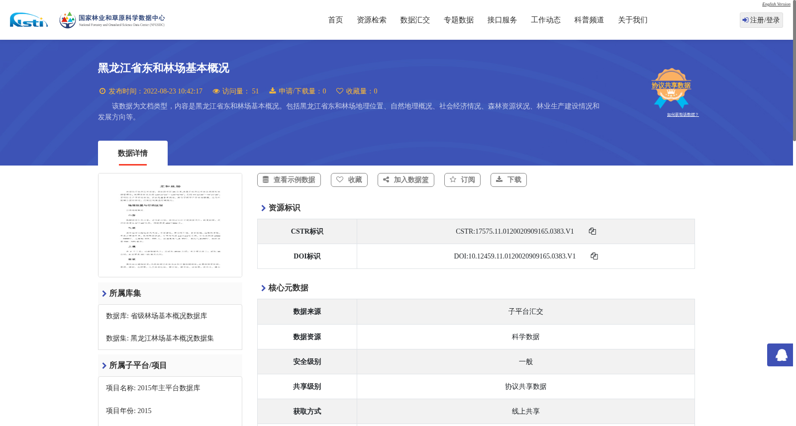黑龙江省东和林场基本概况 数据集图片
