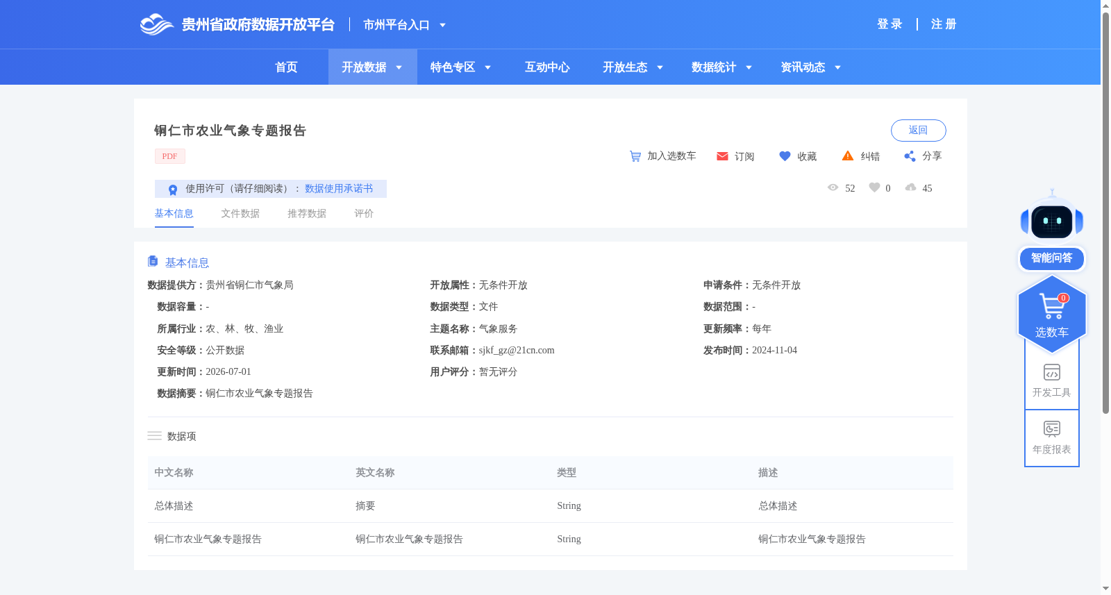 铜仁市农业气象专题报告 数据集图片