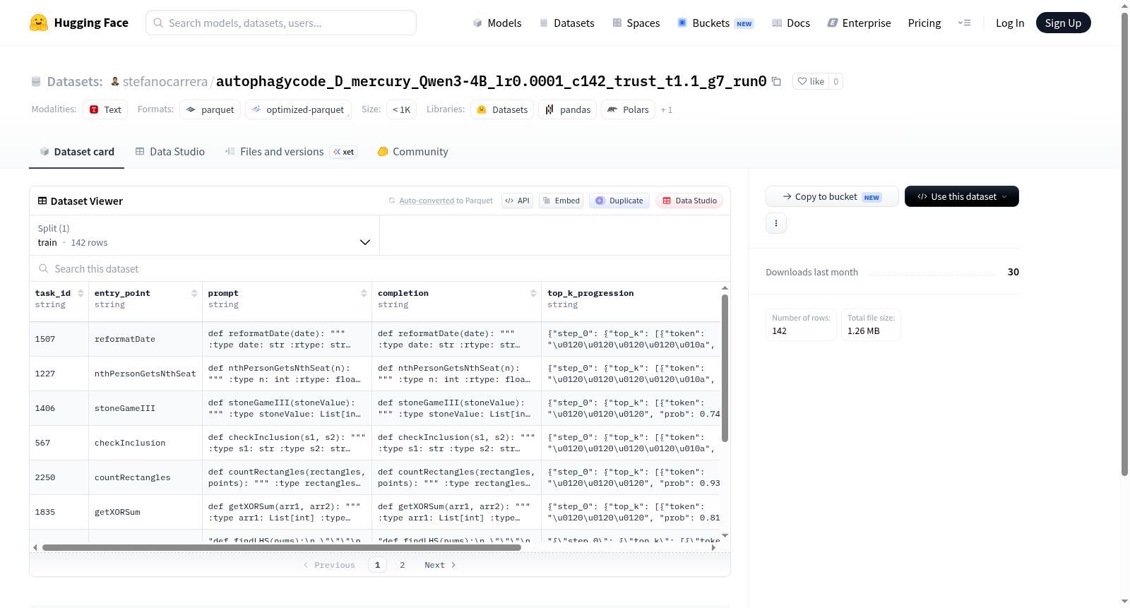 stefanocarrera/autophagycode_D_mercury_Qwen3-4B_lr0.0001_c142_trust_t1.1_g7_run0 数据集图片